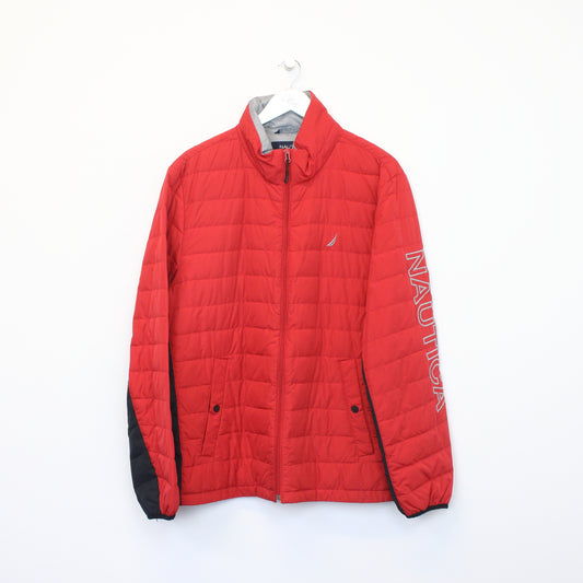 Vintage Nautica jacket in red. Best fits L