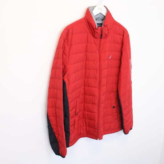 Vintage Nautica jacket in red. Best fits L