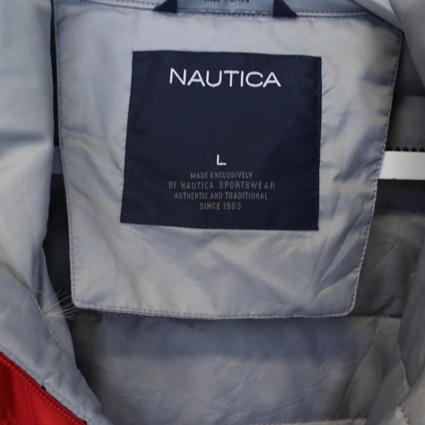 Vintage Nautica jacket in red. Best fits L