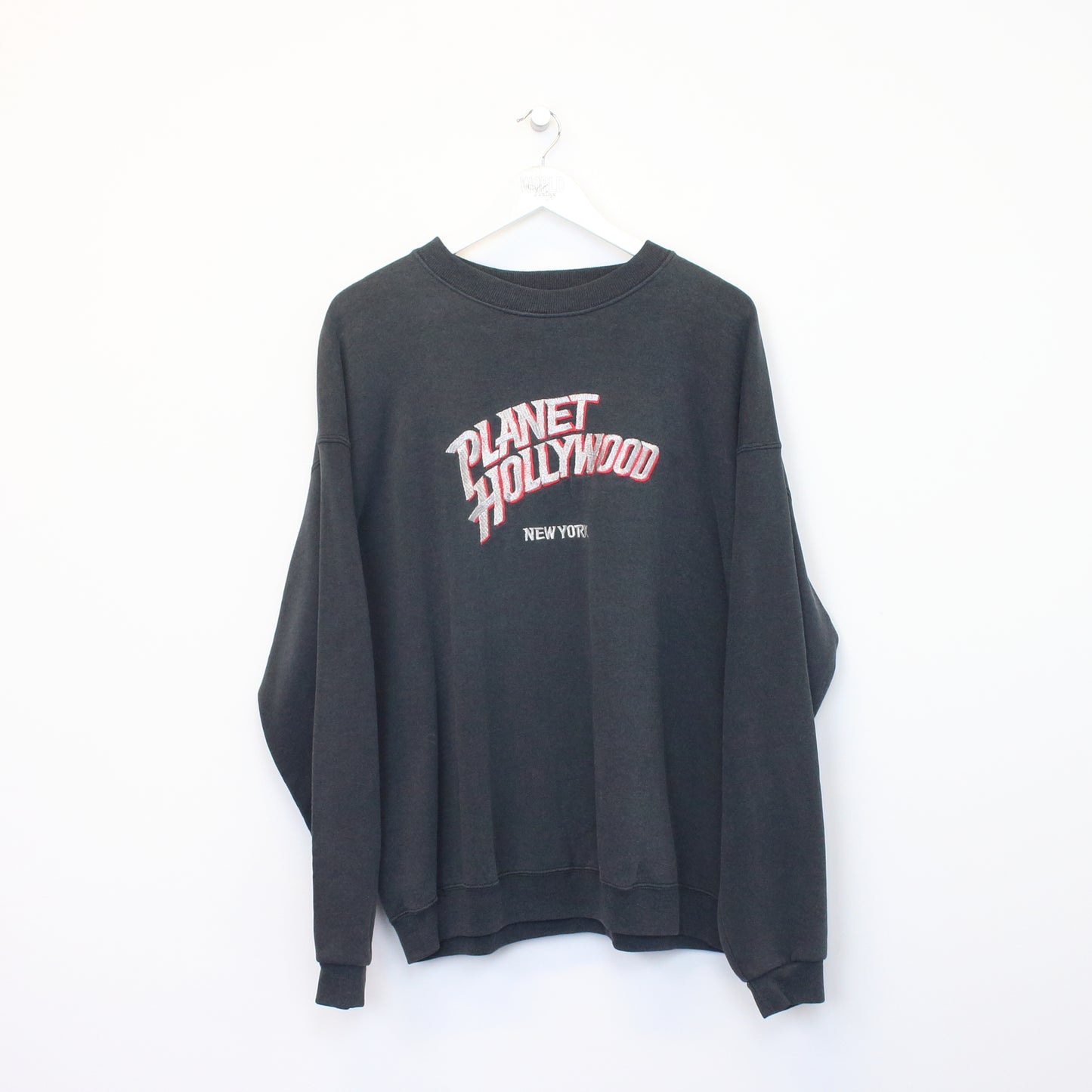 Vintage Planet Hollywood sweatshirt in black. Best Fits L