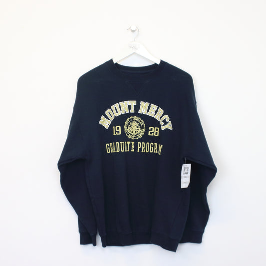 Vintage J.America sweatshirt in navy. Best Fits L