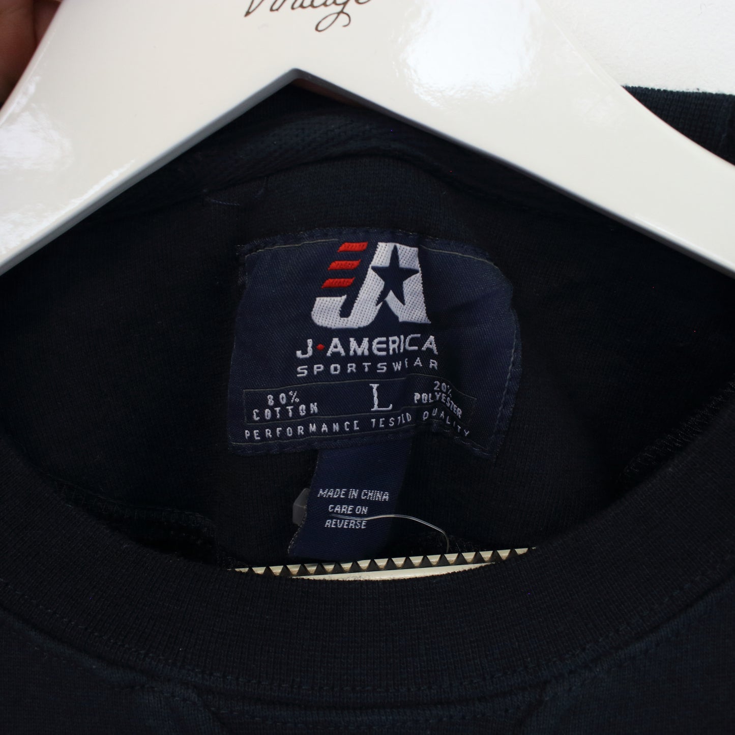 Vintage J.America sweatshirt in navy. Best Fits L