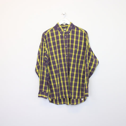 Vintage Lacoste Checked shirt in Yellow and blue. Best fits XL