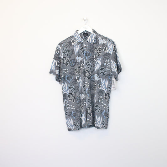 Vintage Marc Kostner Hawaiian shirt in grey. Best fit L