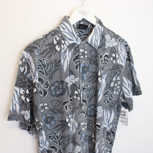 Vintage Marc Kostner Hawaiian shirt in grey. Best fit L