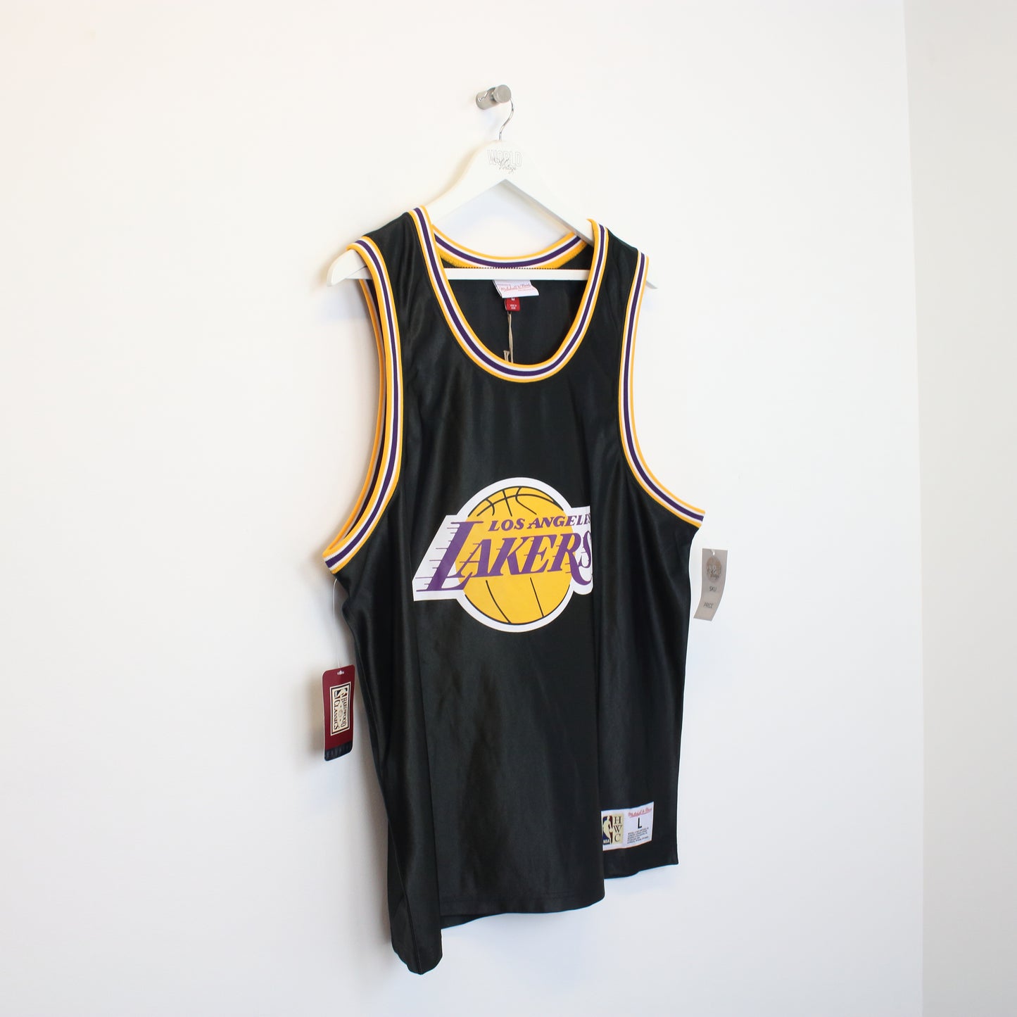 Vintage Lakers vest in black. Best fits L