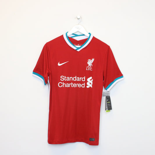 Vintage Liverpool football shirt in red. Best fits S