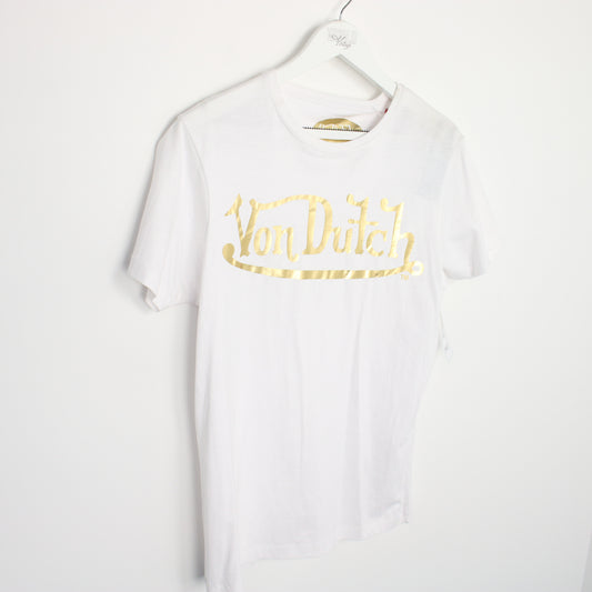 Vintage Von Dutch t-shirt in white. Best fits S
