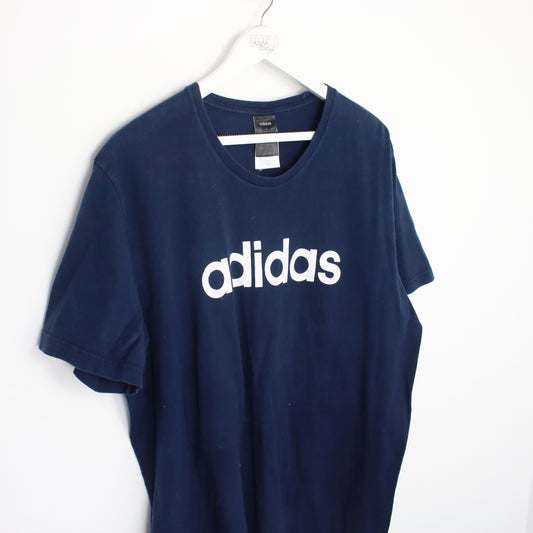 Vintage Adidas t-shirt in blue. Best fits XL