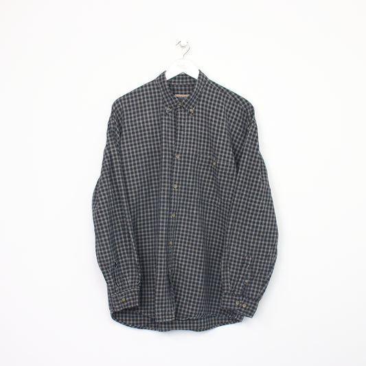 Vintage Northwoods checked flannel shirt in grey. Best fits L