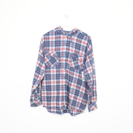 Vintage Pro Action checked flannel shirt in red and blue. Best fits XL