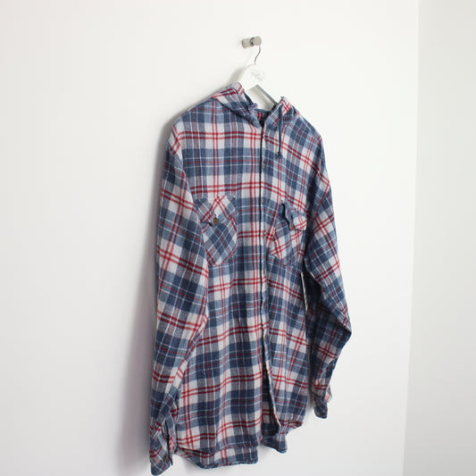 Vintage Pro Action checked flannel shirt in red and blue. Best fits XL