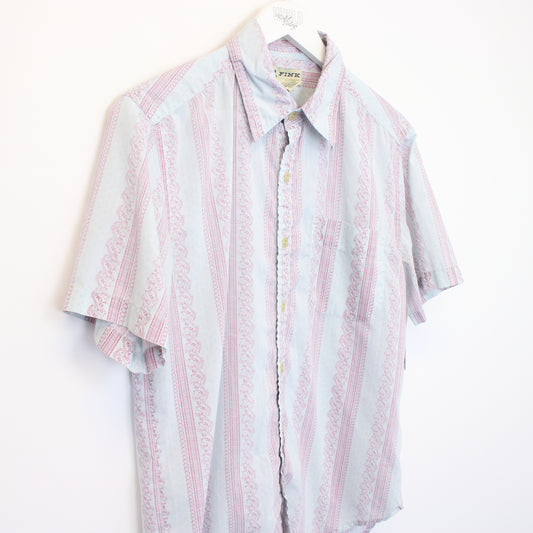 Vintage Unbranded Hawaiian shirt in white and pink. Best fits S