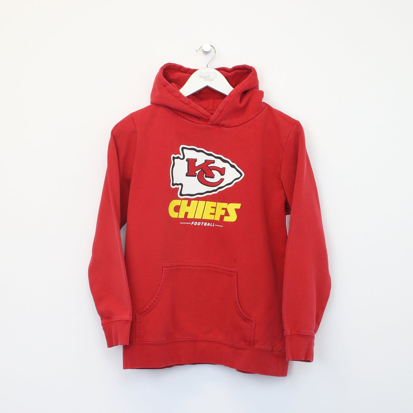 Vintage Kansas City Chiefs hoodie in red. Best fits S