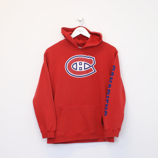 Vintage Montreal Canadiens hoodie in red. Best fits M