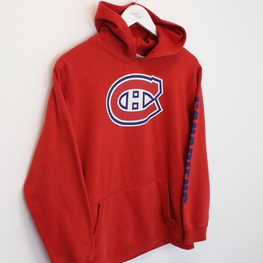 Vintage Montreal Canadiens hoodie in red. Best fits M