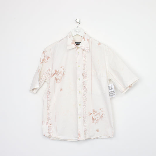 Vintage Wallstreet Hawaiian shirt in white. Best fits M