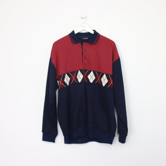 Vintage J.J Willis knit sweatshirt in blue and red. Best fits XL