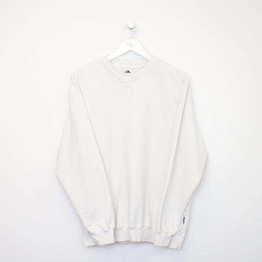 Vintage 90s Adidas Sweatshirt in white. Best fits M