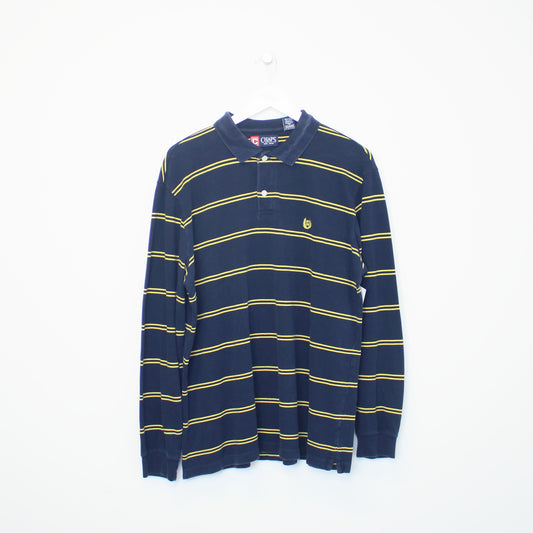 Vintage Chaps striped shirt in blue and yellow. Best fits L