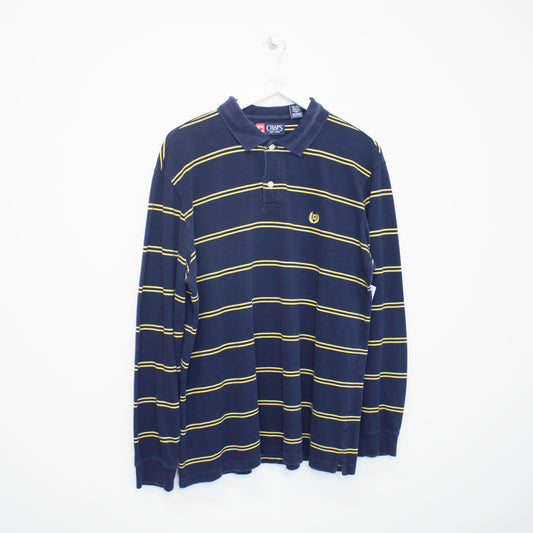 Vintage Chaps striped shirt in blue and yellow. Best fits L