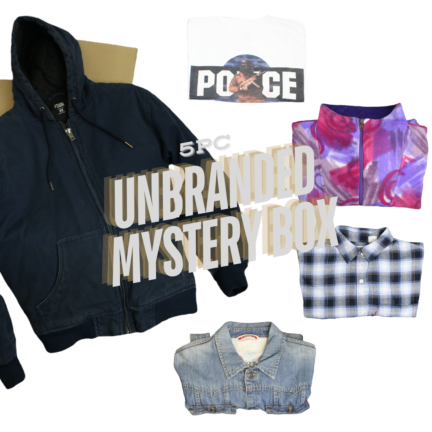 5 PIECE UNBRANDED MYSTERY BOX