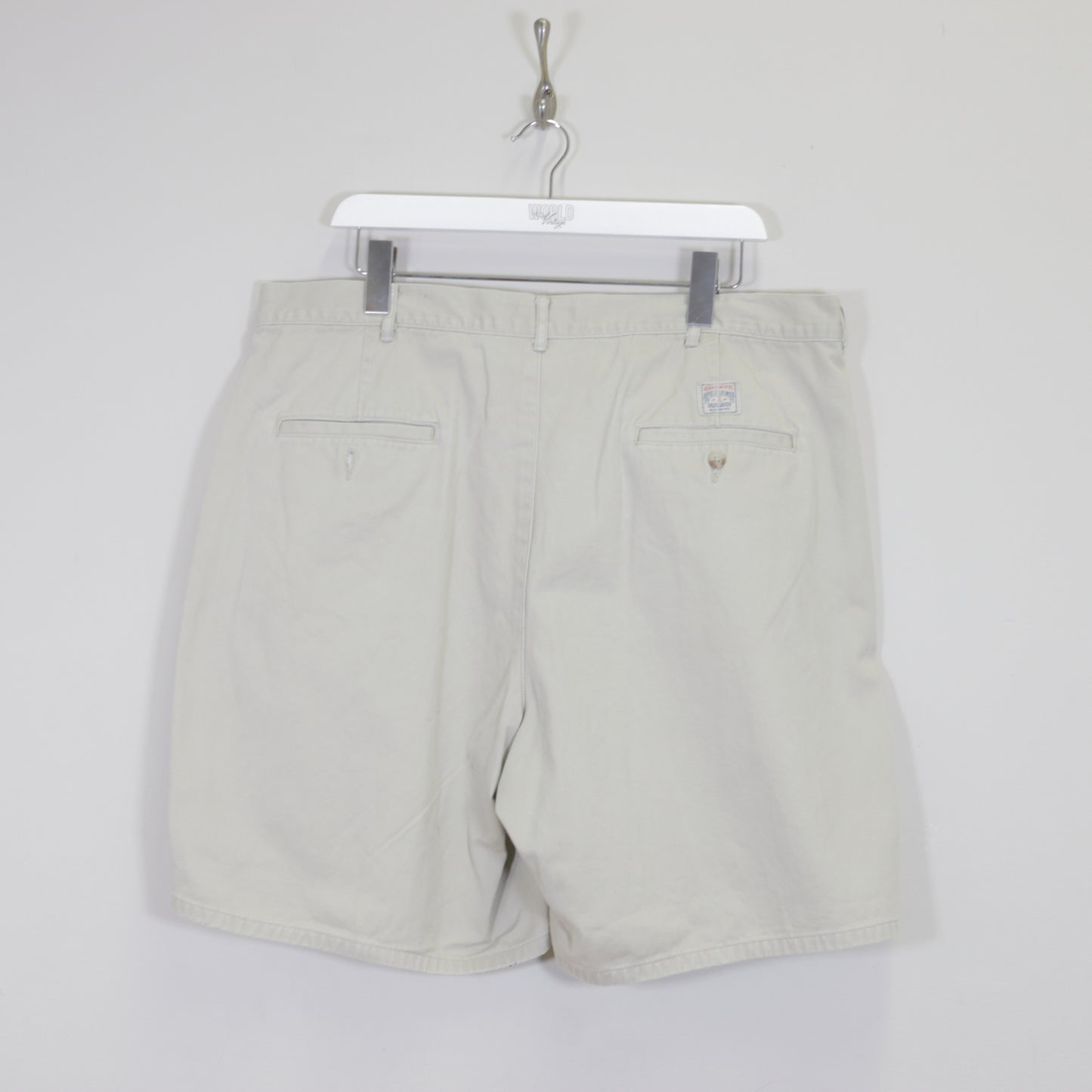 Vintage Polo Ralph Lauren Cargo Shorts In Cream. Best fits W40