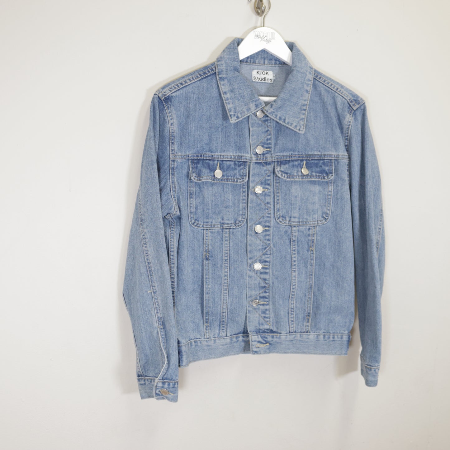 Vintage Kiosk Denim jacket in blue. Best fits S