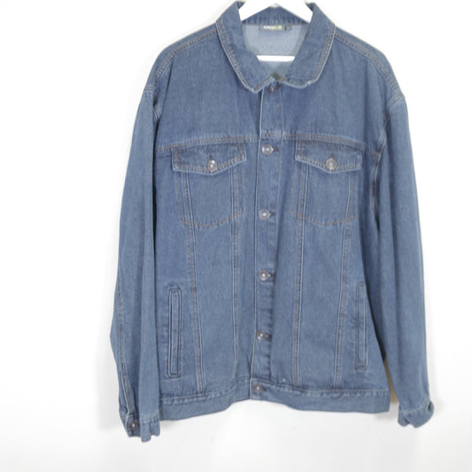 Vintage Owk denim jacket in blue. Best fits XL
