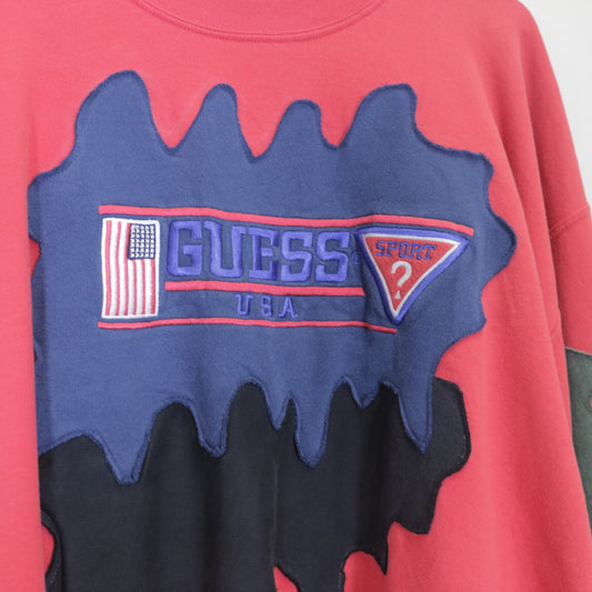 Vintage Guess jeans Reworked sweatshirt in red. Best fits XL