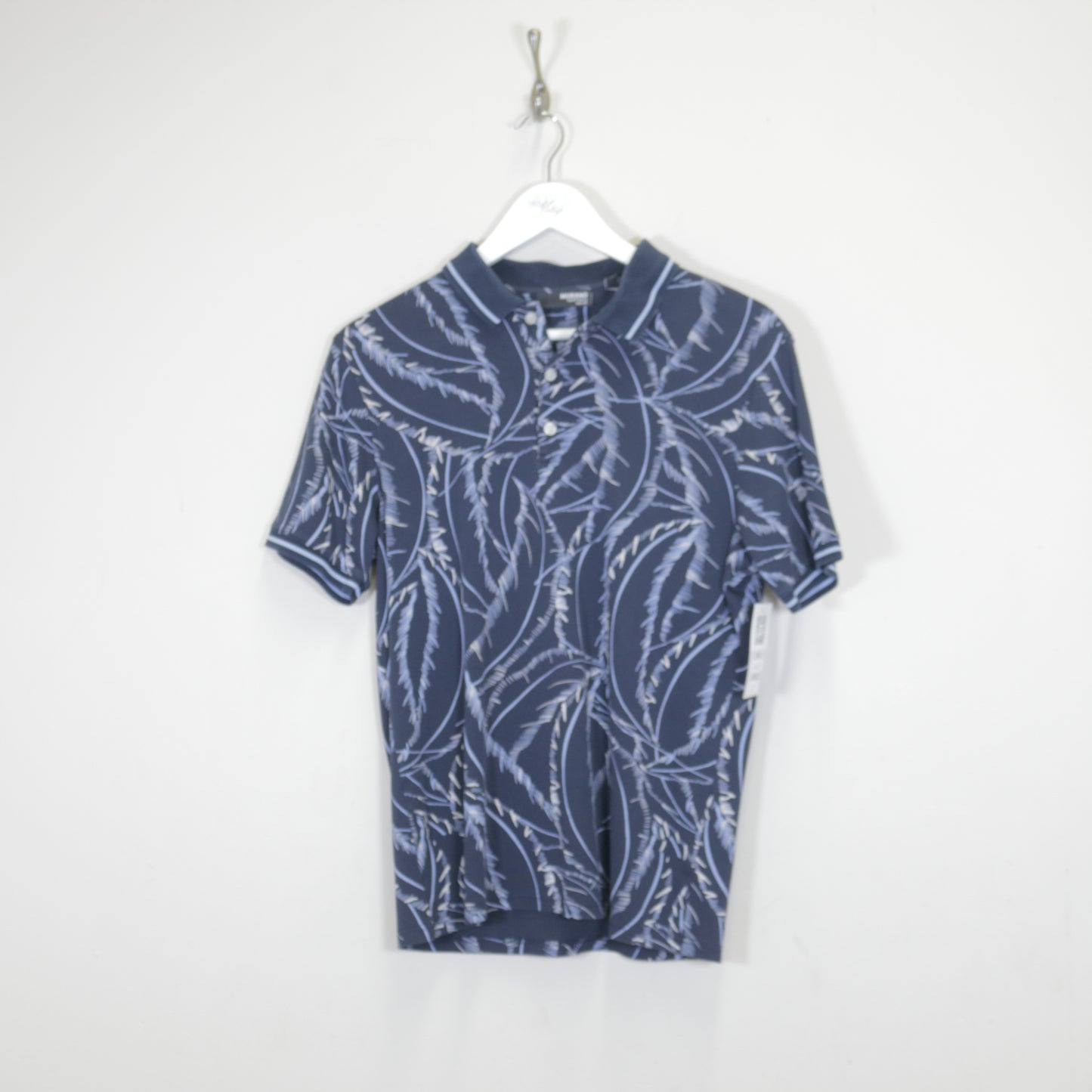 Vintage Murano patterned T-shirt in blue. Best fits M