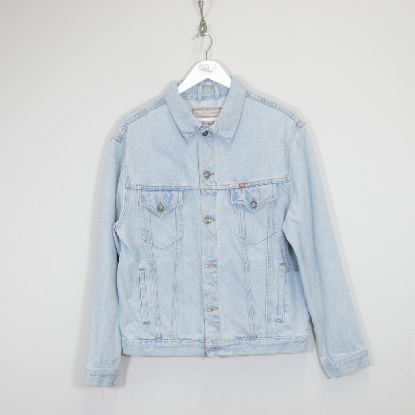 Vintage Blue King Denim jacket in blue. Best fits XL