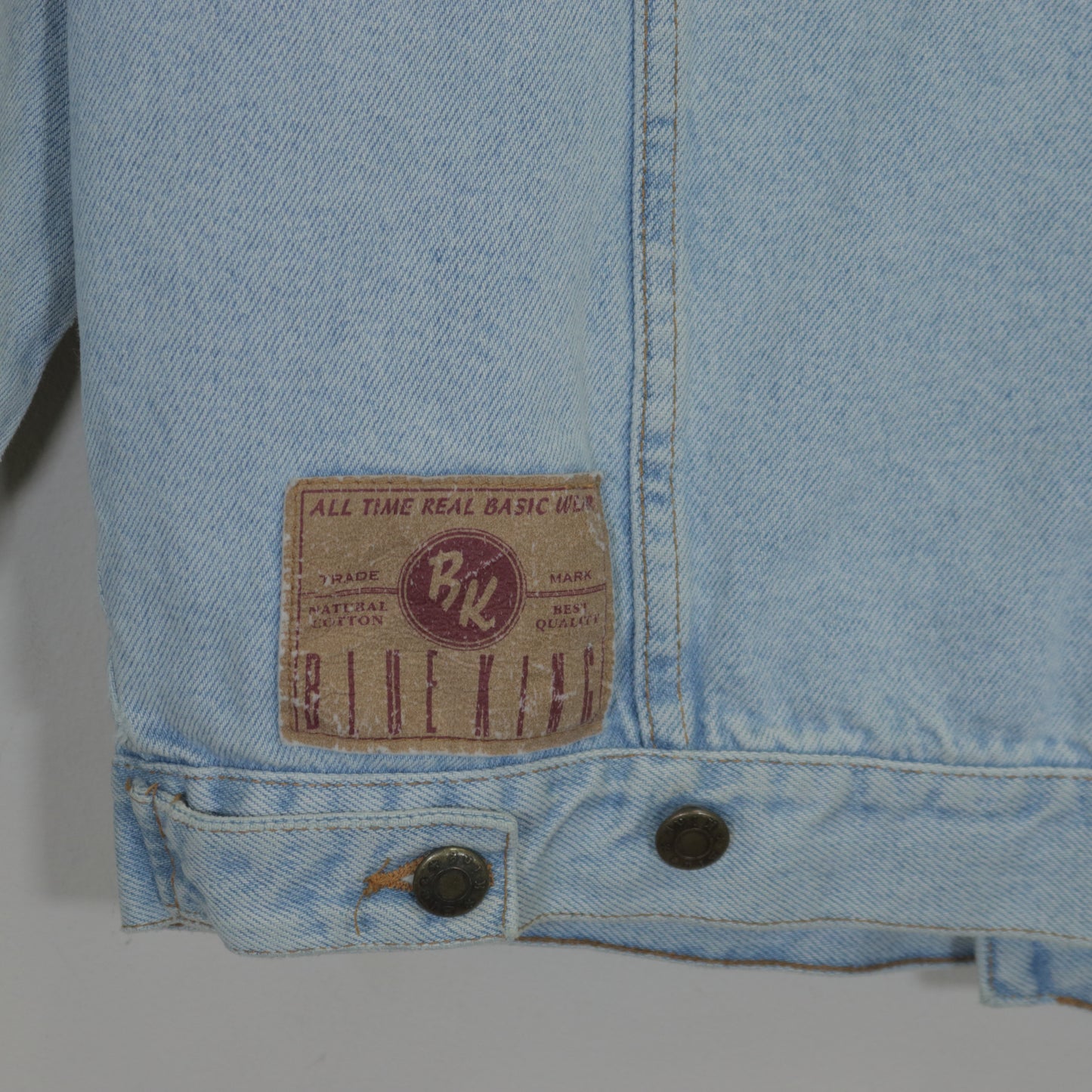 Vintage Blue King Denim jacket in blue. Best fits XL