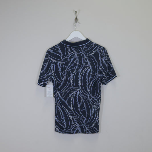 Vintage Murano patterned T-shirt in blue. Best fits M