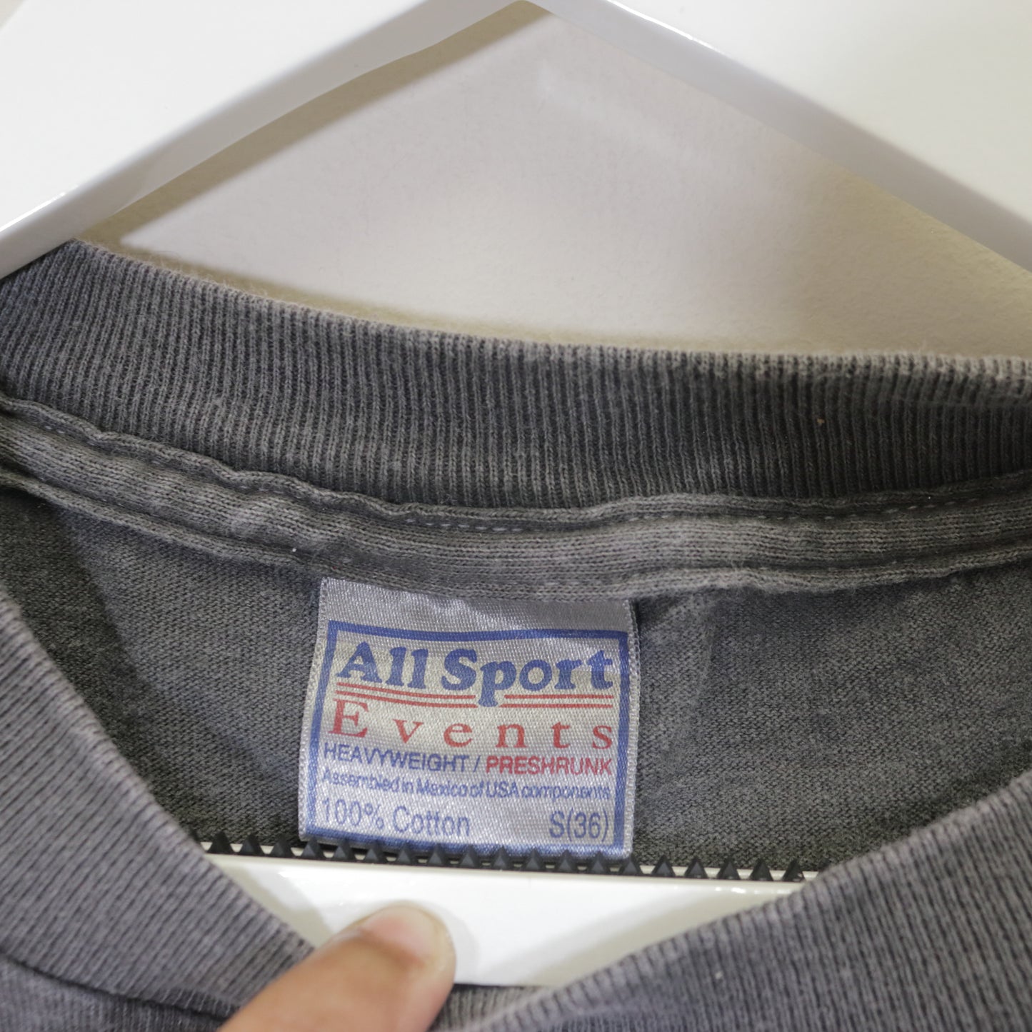 Vintage All sport single stitch t-shirt in grey. Best fits S