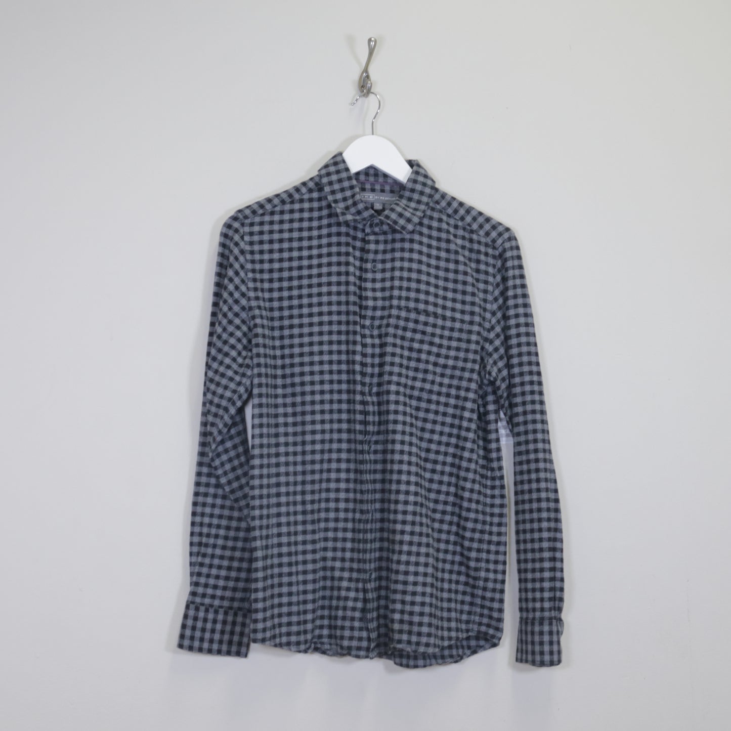 Vintage Ike plaid shirt in black and grey. Best fits S