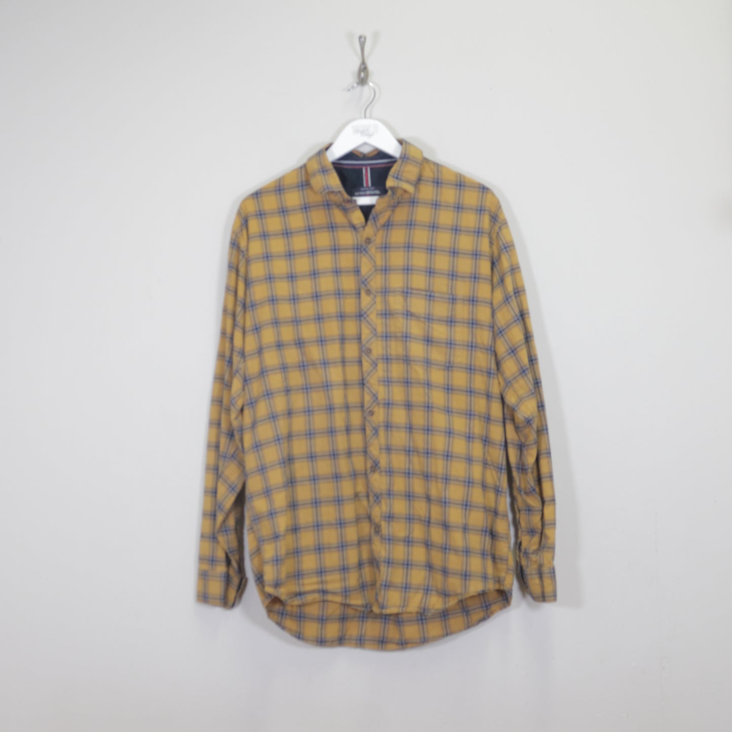 Vintage Being Animal plaid shirt in yellow. Best fits XXL