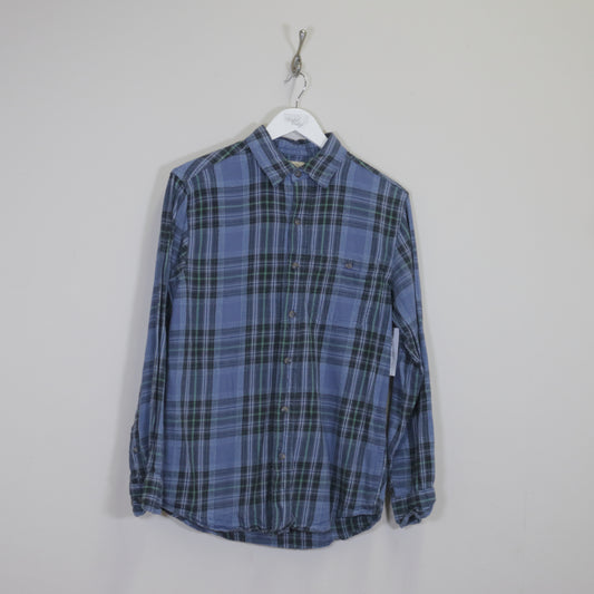 Vintage Blue Mountain plaid shirt in blue. Best fits S