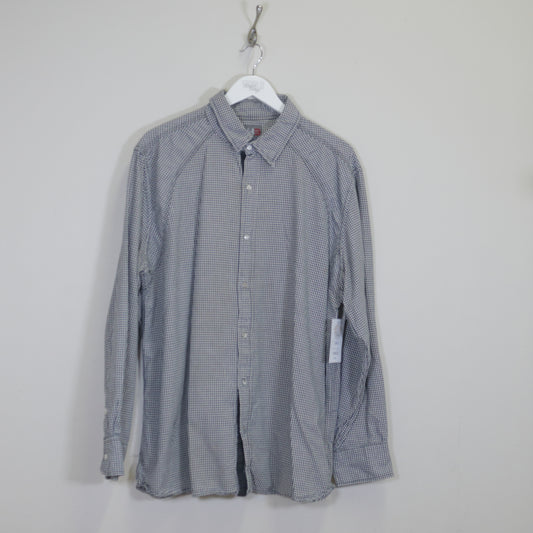 Vintage DH3 plaid shirt in blue. Best fits XXL