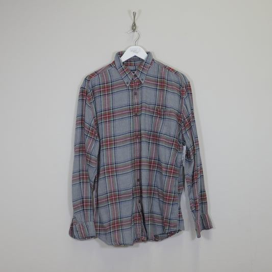 Vintage Croft&Barrow plaid shirt in grey. Best fits L