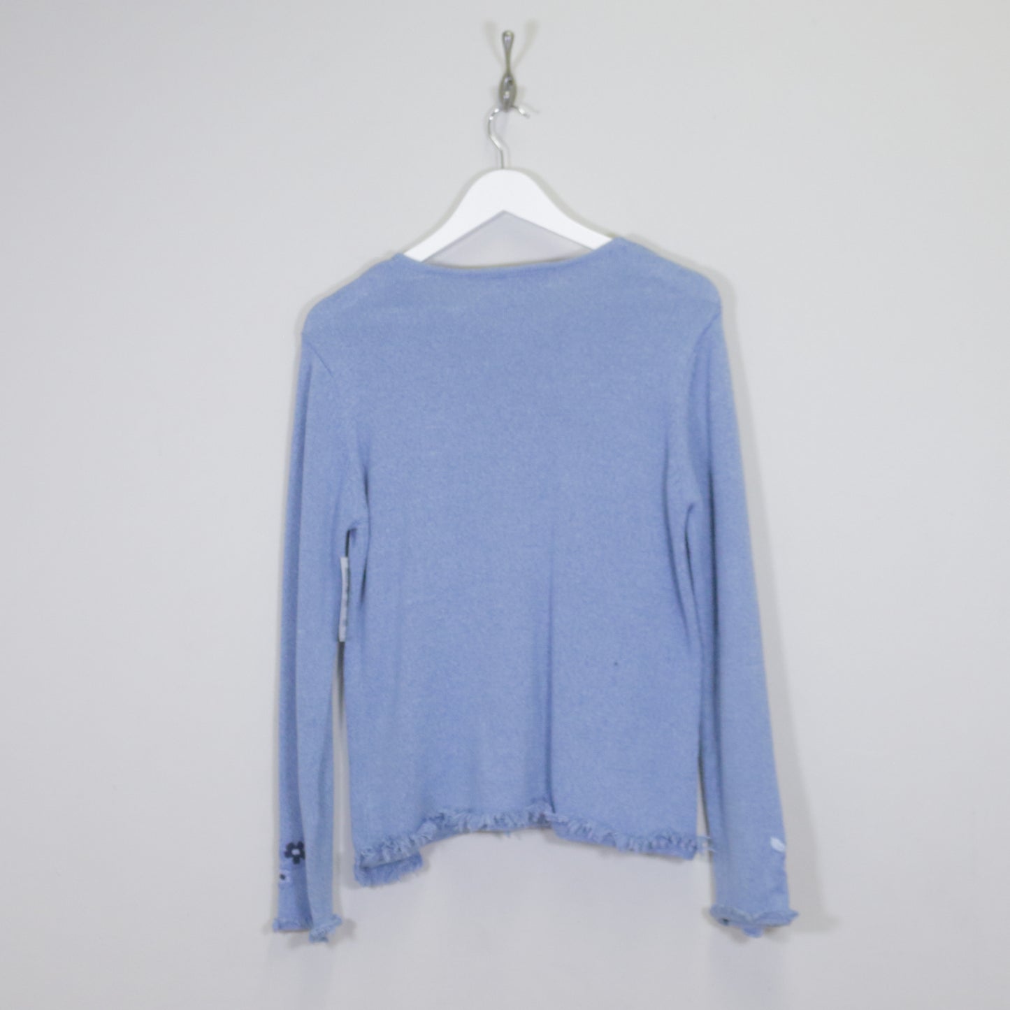 Vintage Tulchan wooven cardigan in blue. Best fits M