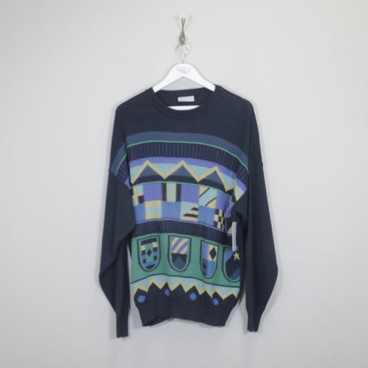 Vintage Emilio Sandrini sweater in blue. Best fits L