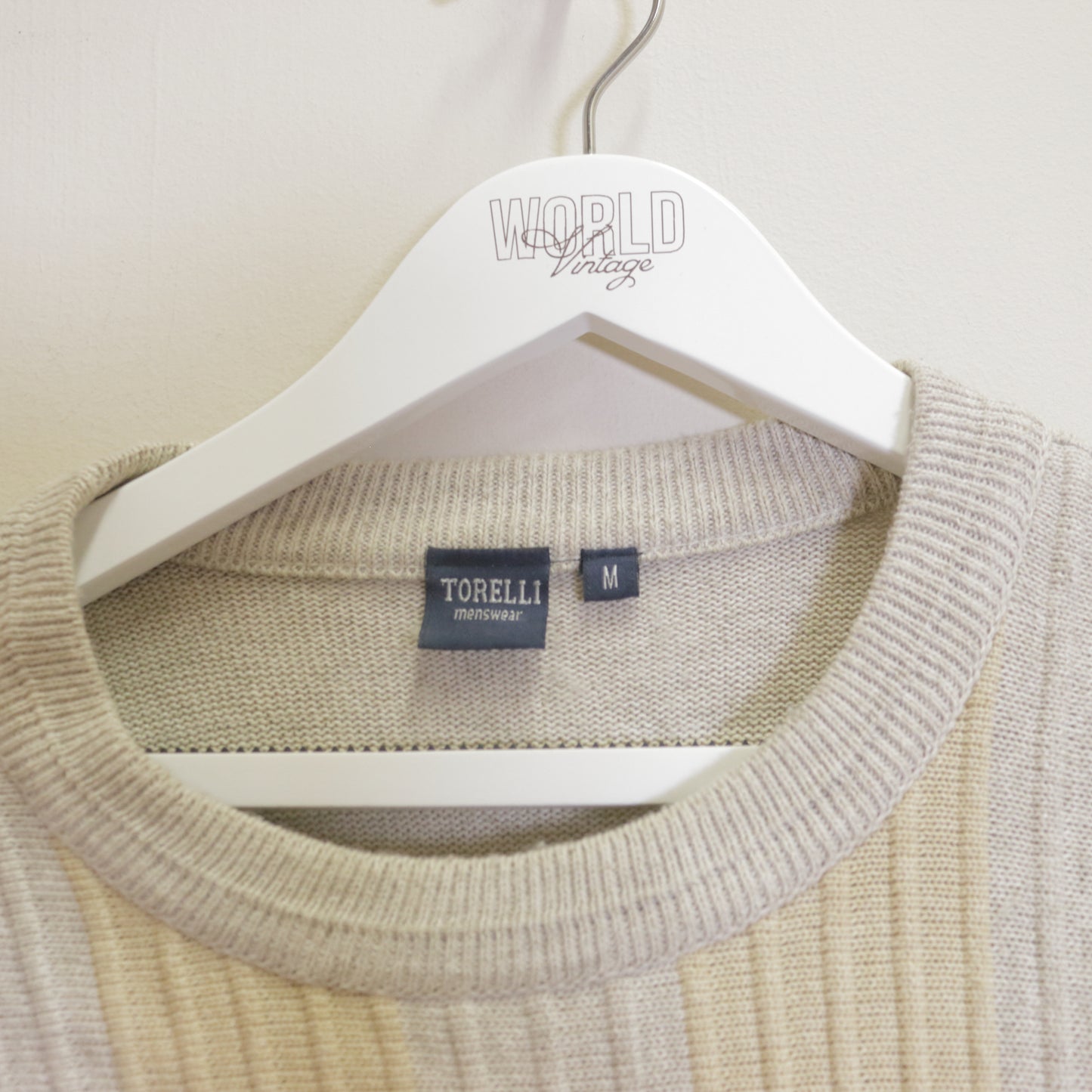 Vintage Torelli sweater in cream. Best fits M