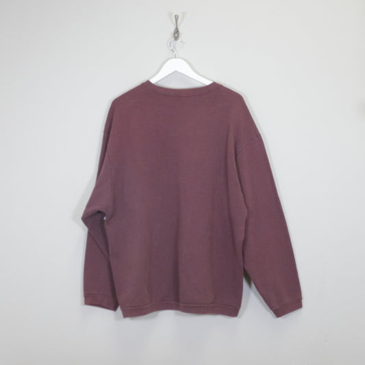 Vintage Champion reworked sweatshirt in maroon. Best fits M