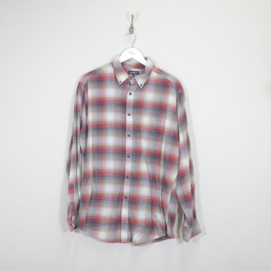 Vintage Croft&Barrow shirt in striped grey. Best fits L