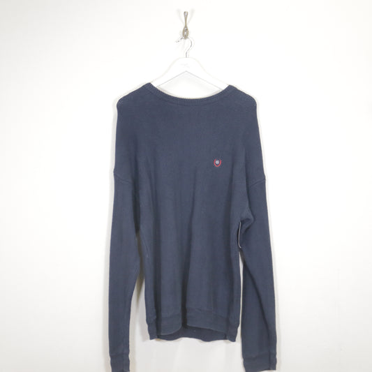 Vintage Chaps knitted sweatshirt in navy. Best fits XL