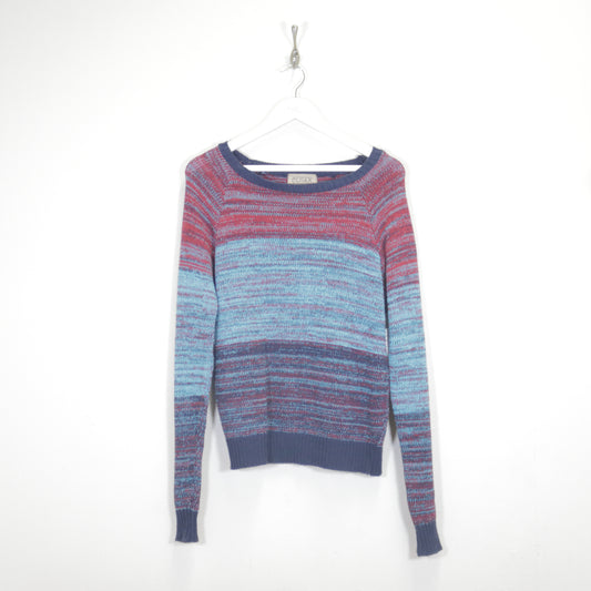 Vintage Cloak knitted sweatshirt in red and blue. Best fits M