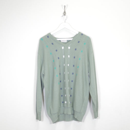 Vintage Carabou knitted sweatshirt in green. Best fits L