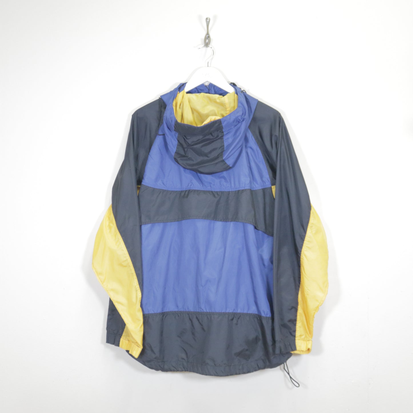 Vintage Unbranded shell festival jacket in yellow and blue. Best fits L