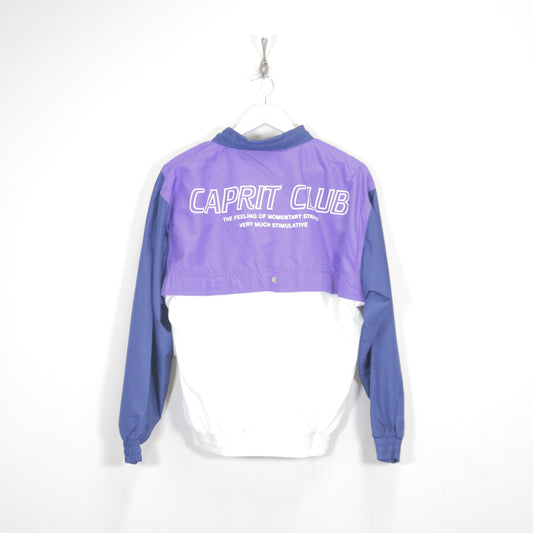 Vintage Caprit shell jacket in blue and purple. Best fits M